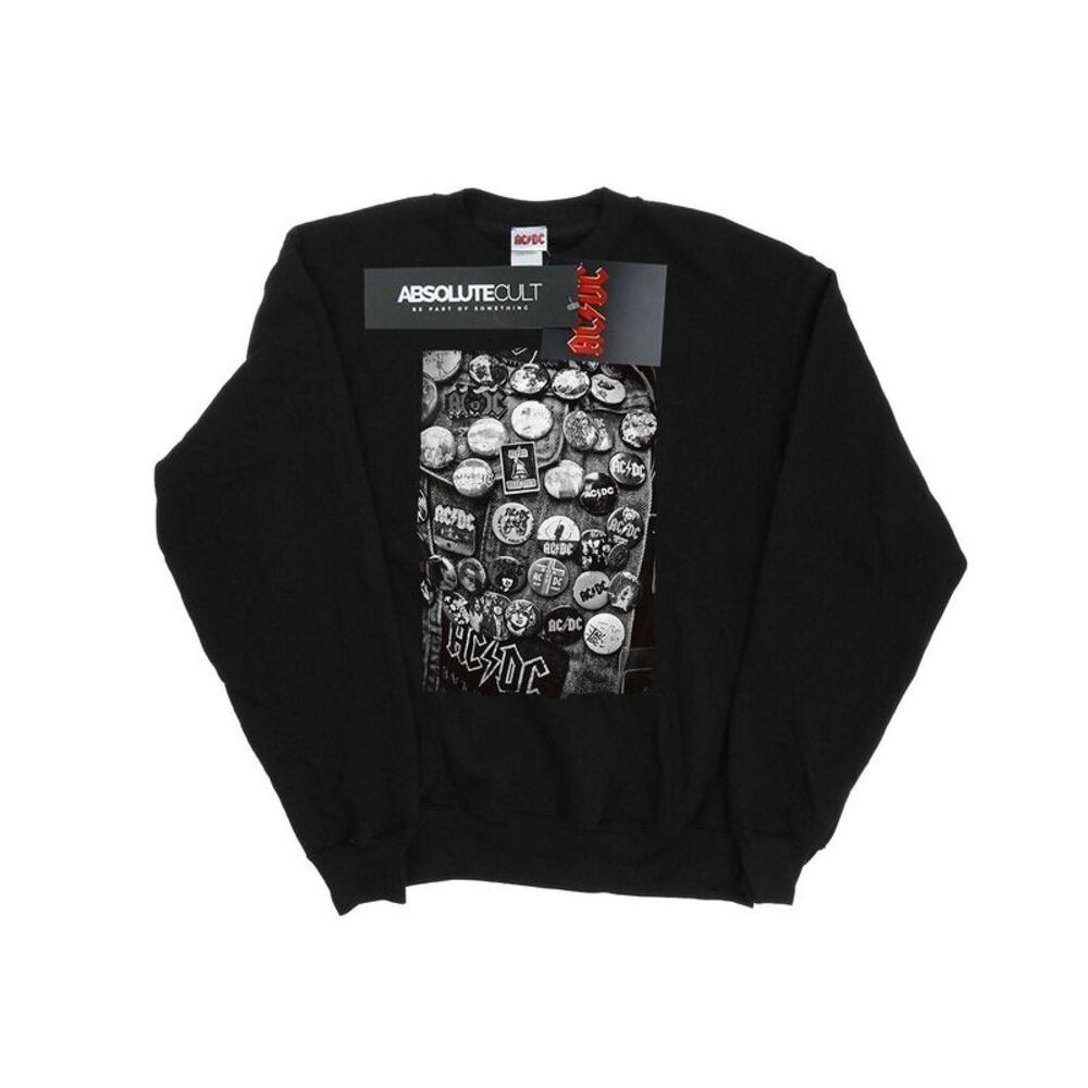 AC/DC Mens Badges Collection Sweatshirt / Black